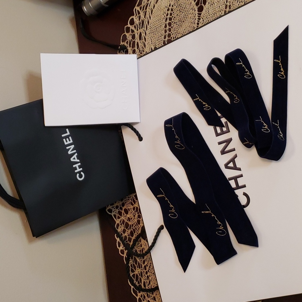 Chanel authentic Velvet packaging Ribbon for DIY